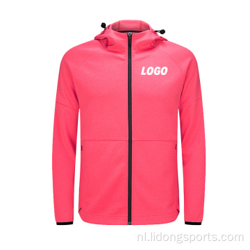 Best verkopende rits polyester jassen met hoodies unisex